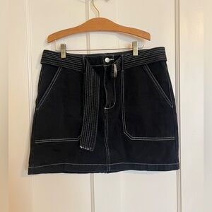 Forever 21 Black Mini Skirt with Contrast Stitching
